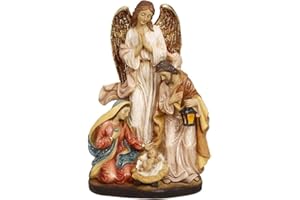 Mark Roberts 2020 Collection - Holy Family with Angel 9.5-Inch Nativity Figurine, Sophisticated Christmas Decor for Home and Office