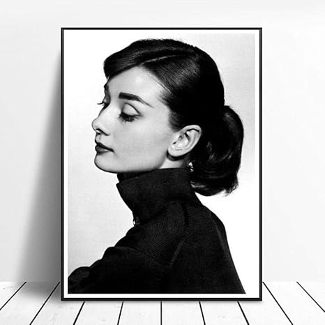 Amazon ファッション女神オードリー ヘップバーン肖像画プリントキャンバス オードリー ヘップバーンポスター壁装飾寝室リビング部屋装飾ヘプバーン 画像絵画インテリア ウォールステッカー オンライン通販