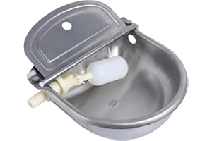 Homend Automatic Waterer Bowl Farm Grade Stainless Stock Waterer Horse Cattle Goat Sheep Dog Water (Without Drainage Hole)