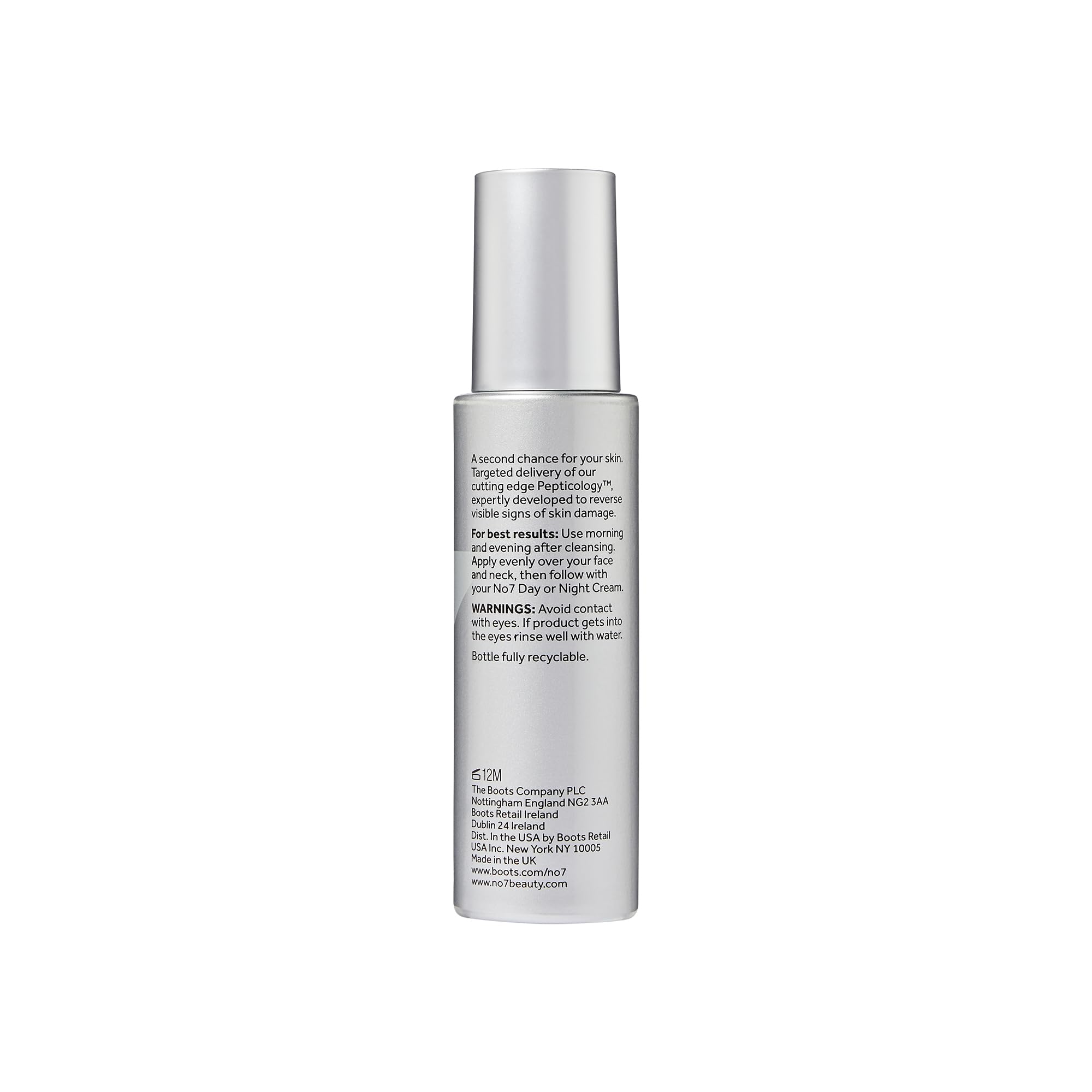 No7 Future Renew Damage Reversal Anti Aging Serum for Face - Face Serum for Women with Peptides to Support Skin Repair - Helps Reduce Fine Lines, Wrinkles, Dryness & Uneven Tone (0.84 Fl oz)