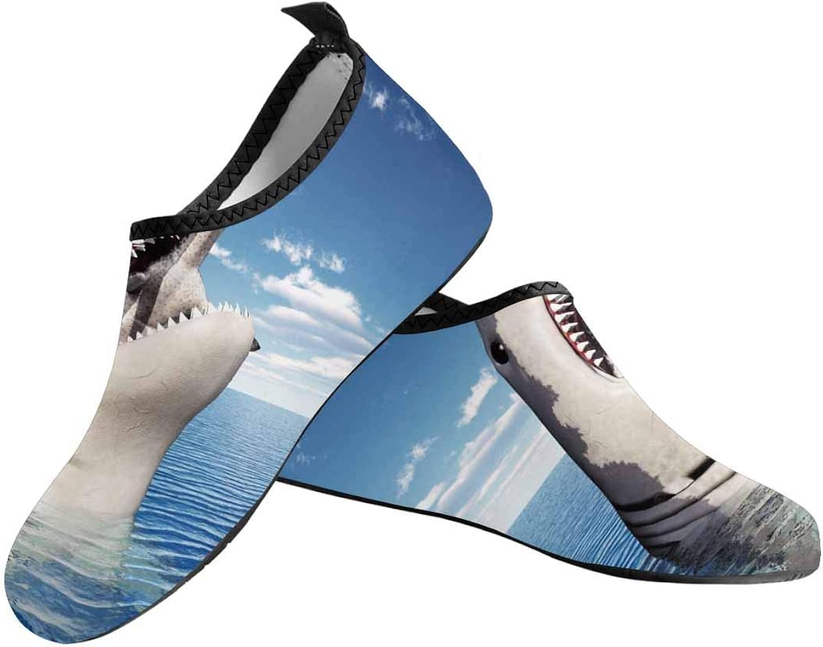 INTERESTPRINT Water Shoes Beach Swim Shoes for Women US6-US12