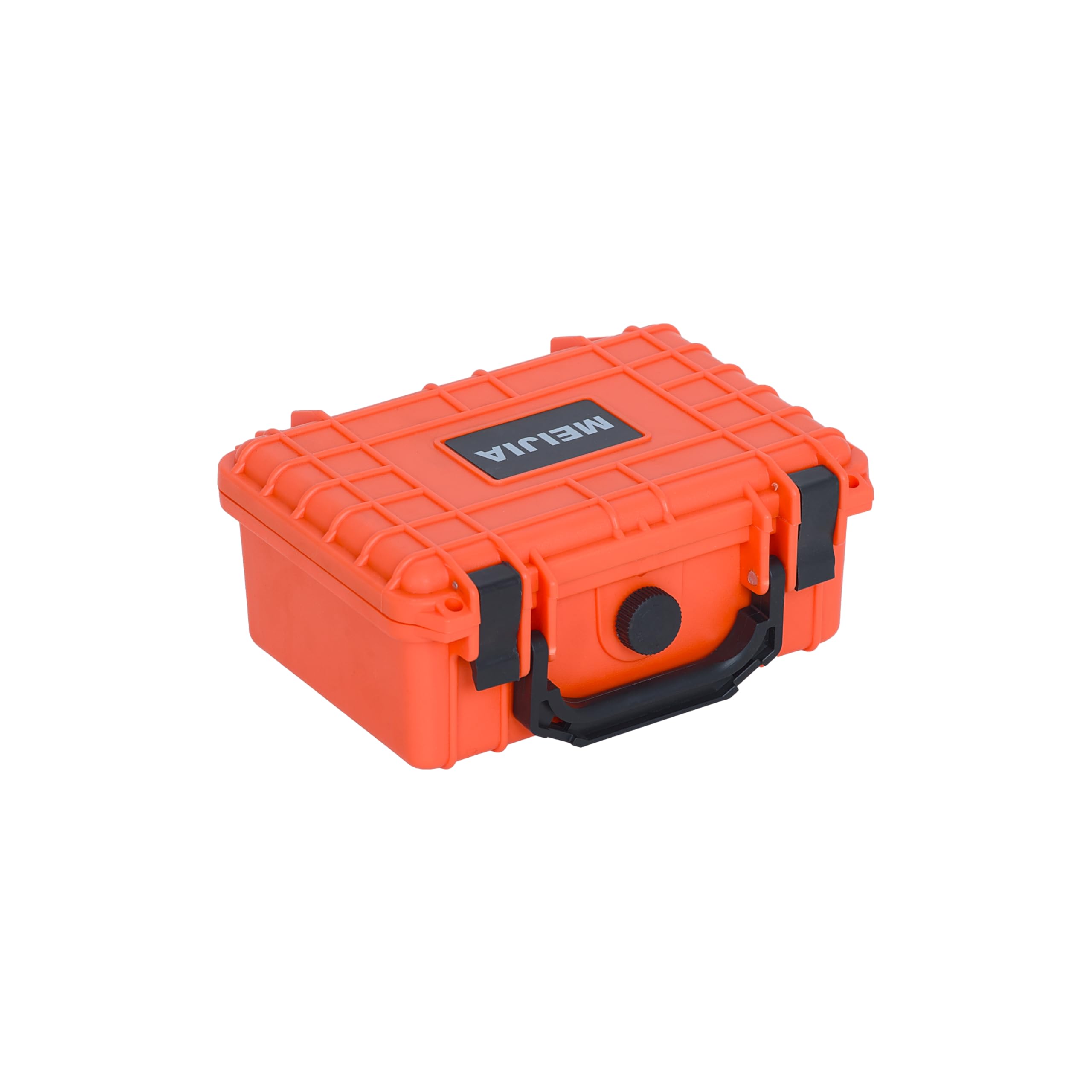 MEIJIA Waterproof Protective Hard Case,Camera Case with Customizable Foam, Fit use of Camera,Drones,Lens,8.12x6.56x3.56inches (Orange)