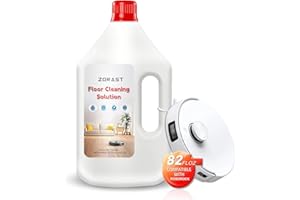 ZORAST Floor Cleaning Solution, 82 Fl Oz, Compatible with All Roborock Mopping Robots (S7, S8, Qrevo, Q7, Q8 series),Deep Streak Cleans for Multiple Hard Floors,Low-Foam Delivers Clog Free Stain-Busting