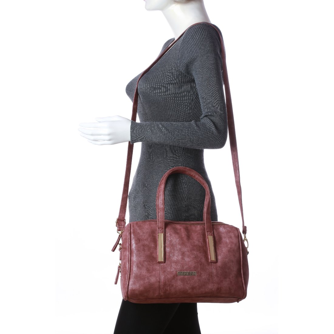 caprese brownie women's satchel (metallic maroon) ()
