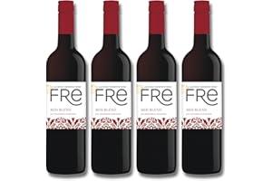 SAWTOOTH Sutter Home Fre Red Blend Non-Alcoholic Red Wine Experience Bundle with Phone Grip, Seasonal Wine Pairings & Recipes, 750ML btls, 4-Pack