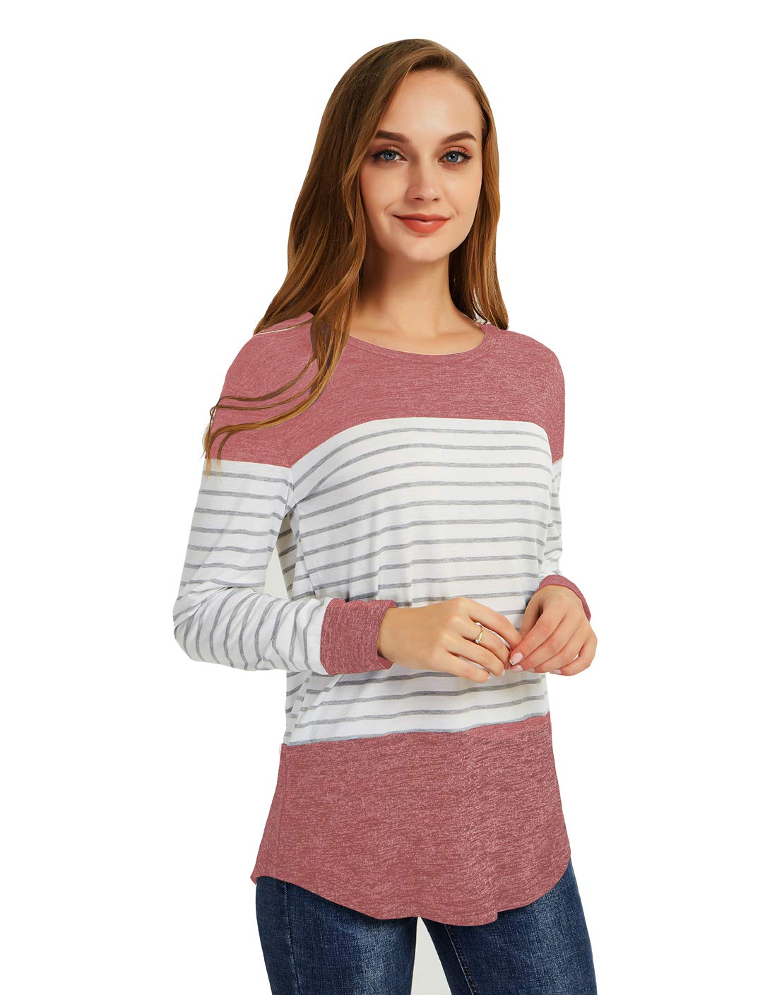 Gititlys Button Tops Women Long Sleeve Loose Blouse XXL