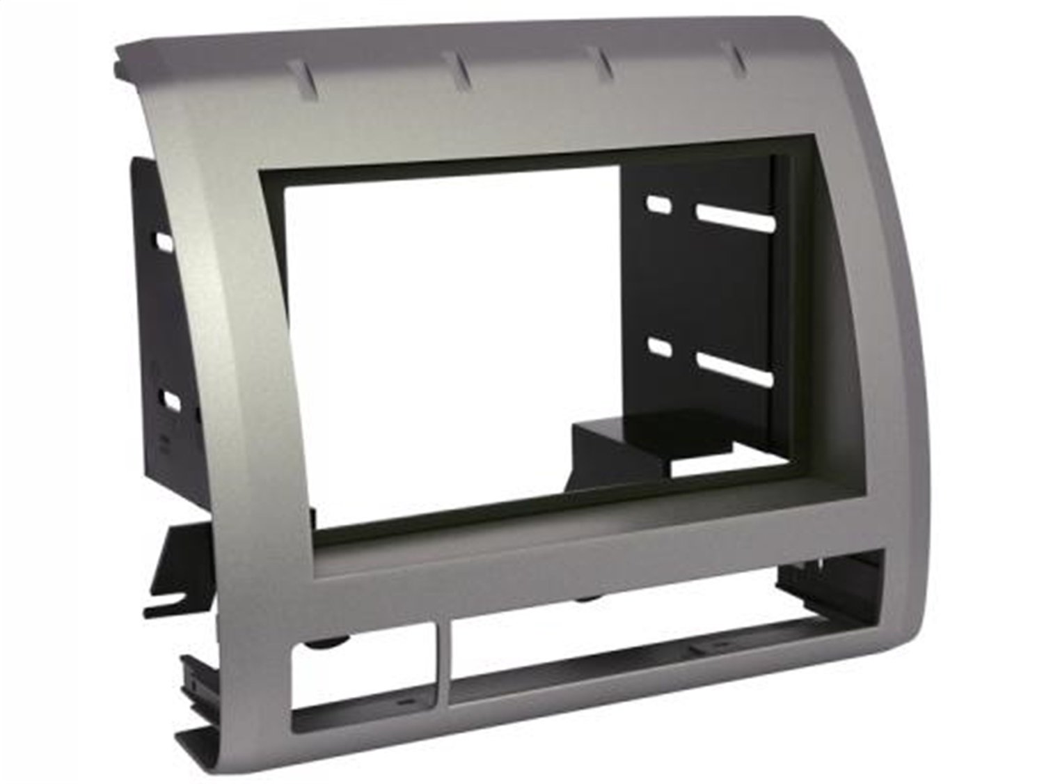 Double Din Radio Dash Install Bezel Kit – Silver Beige For 2006-2009 Dodge Ram