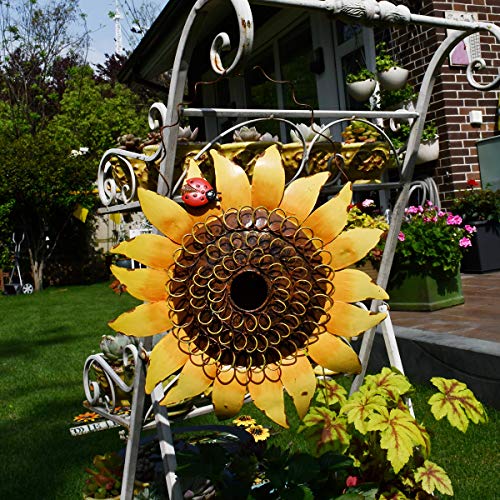 E-view Metal Sunflower Birdhouse Decorative Hand-Painted Hanging Bird House - Thumbnail 2