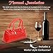 Primeware Wine Clutch Bag (Thermal Insulated) Trendy Women’s Carry Tote | Holds Red & White 750mL Bottles | Trendy Fashion | Incl. Portable Waiter-Style Corkscrew