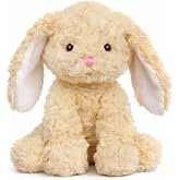 Hopearl Adorable Plush Bunny Toy Floppy Rabbit Ultra Soft Stuffed Animal Holiday Birthday Gift for Boys Girls Kids Toddlers, Brown, 9''