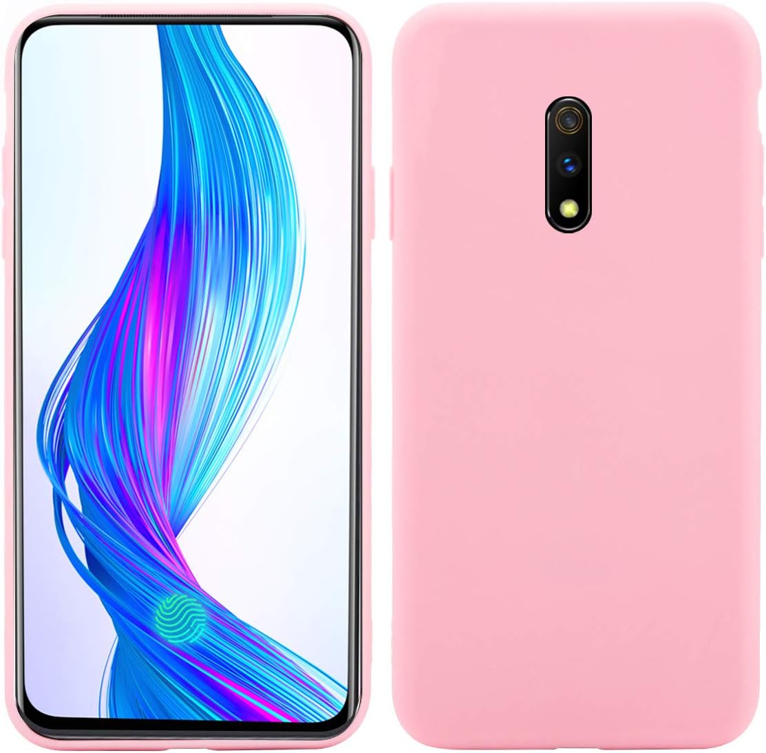 Compatible with Oppo Realme X Case - FugouSell Protector Back Case [ Slim Fit ] Heavy Duty Protective Cover Case for Oppo Realme X - Pink