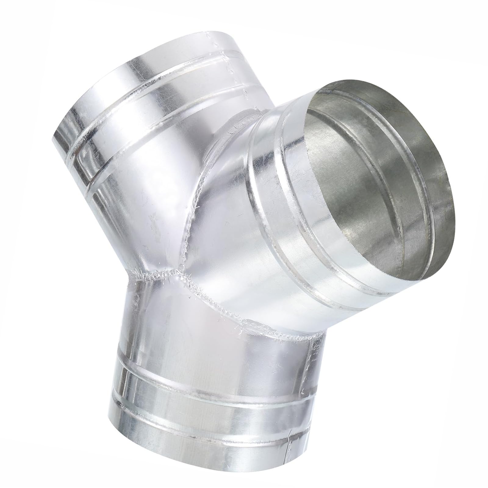 Photo 1 of TA-VIGOR 6 Inch Y Shape Duct Splitter, 90 Degree 3-Way Connector, Heavy Duty Galvanized Steel HVAC Dryer Vent Adapter for Exhaust Fan & Vent Hose Ducting, Industrial Ventilation (6" to 6")