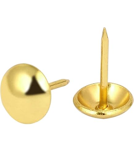 Rustark 300-Pack Antique Bronze Upholstery Tacks – 9/16" (14x20mm) Decorative Thumb Nails For Furniture, Cork Board & Sofa
