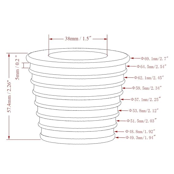 1 Pc Brown Do4u Umbrella Cone Umbrella Wedge Parasol Base Stand Patio Table Hole Ring Plug