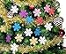 iPEGTOP 24 pcs Plastic Shinny Glitter Christmas Snowflake Ornaments Set for Craft DIY Party Home Holiday Decoration, 4 inch (White)
