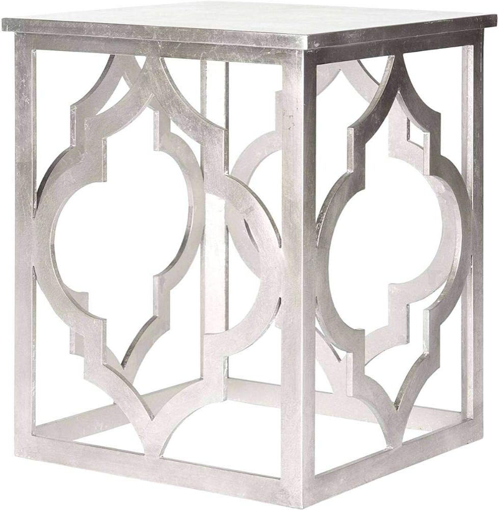 Amazon Com Geometric End Table Silver Sofa Side Table Snack End Table Solid Wood Silver Leaf Accent Table Bedside Living Room Family Room Den Modern Contemporary Arch Motif Elegant Sturdy Ebook By