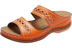 ZHOUXINGB Life Strides Women Sandals Womens Wedges Sandals Tan Women Summer Solid Color Slip On Casual Open Toe Wedges Soft Bottom Breathable Slippers Shoes Sandals Sandals for Wedge Lace up Sandals for Women