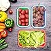 Collapsible silicone food storage containers w/BPA free airtight plastic lids-Set of 3 small and large meal cereal prep container bowl kitchen pantry organization, kids lunch boxes-Microwave & freezer