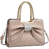 Women’s Glossy Patent Leather Handbag Top Handle Satchel - Medium Structured Shoulder Tote Purse with Adjustable Strap