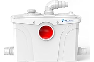 DREAMSANI 700W Macerator Pump for Macecrating Toilet Sewerage Sump Pump for Basemnet Room Toilet Upflush Waste Water Marine Toilet Disposal Laundry Sink Shower