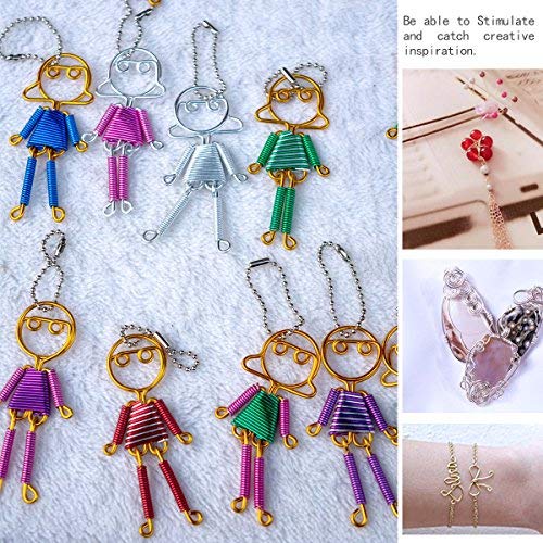 eZAKKA 14Pieces 0.3mm Jewelry Beading Wire Bare Copper Wire Rolls for Crafting Beading Jewelry Making, Mix Color