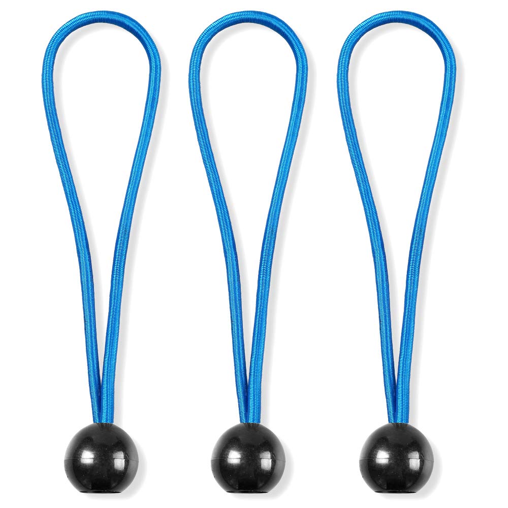 10x Strong Tarpaulin Elasticated Ball Bungee Cords - Boat Cover/Tarp Tie Down Set NANDEYIBI
