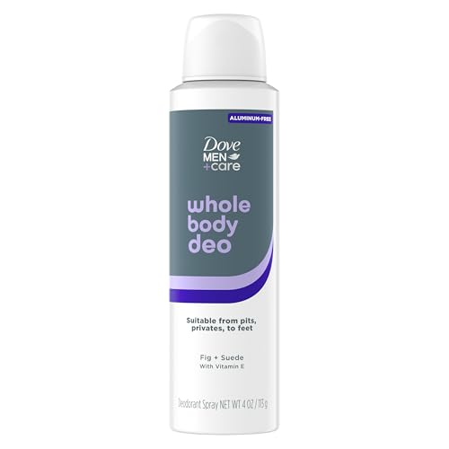 DOVE MEN + CARE Whole Body Deodorant Fig & Suede For 72H Odor Protection from pits, privates, to feet 4 OZ