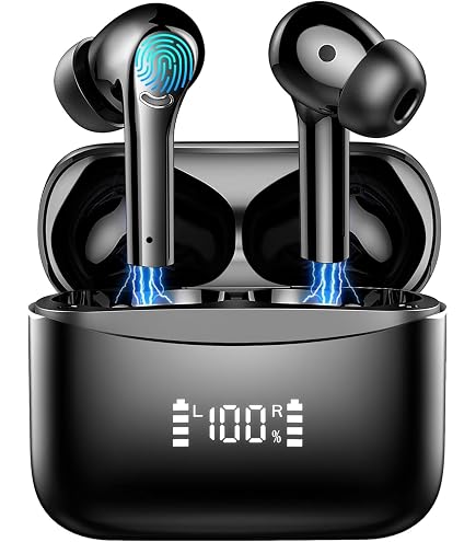 Écouteurs Bluetooth 5.4 Sans Fil - Réduction De Bruit, Son Stéréo HiFi, 40h D'Autonomie, Étanchéité IP7, Écran LED, Contrôle Tactile - Compatible Android/iOS (Rose) - 4