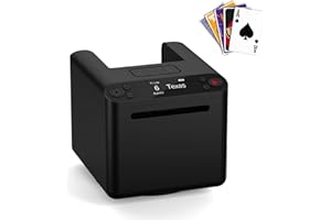 DrawPies Automatic Card Dealer Machine for 1/2/3 Decks, 180°/360° Rotating, USB Rechargeable Dealing Machine for 1-12 Players, Portable Card Dealer for Poker, UNO, Bridge, Texas Holdem & More