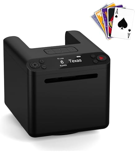 Mélangeur Et Distributeur De Cartes Automatique | Pour 2 à 8 Joueurs | Rotation 360° | Rechargeable USB-C | Poker, Blackjack, Uno…
