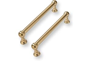 CABDM 10 Pack 5 Inch Solid Kitchen Cabinet Handles Champagne Bronze Heavy Duty Cabinet Pulls Drawer Pulls Cabinet Hardware Kitchen Handles for Cabinets Cupboard Handles