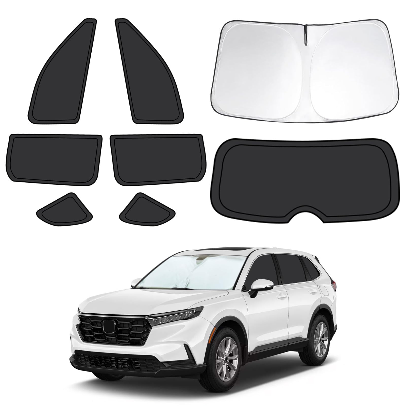 Photo 1 of 8pcs Car Window Shades for Honda CRV 2023 2024 2025, Full Car Window Covers for Privacy, Sunshades for CRV Front Rear Windshield Side Windows to Block UV and Protect Privacy