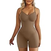 SHAPERX Shapewear for Women Tummy Control Bodysuit Mid Thigh Butt Lifter Body Shaper Shorts