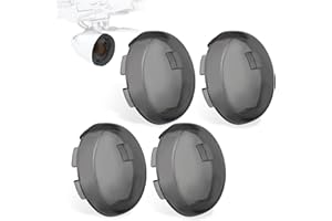 HOKUOTOLITE Turn Signal Lens Kit,Front/Rear Bullet Turn Signal Light Replacement Lenses Covers for Harley Sportster 883 1200/Touring Road King Electra Glide Street Glide/Softail/Dyna/V-Rod,Smoke,4 PCS