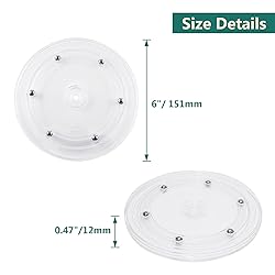Murtenze 2Pcs 6 Inch Acrylic Turntable