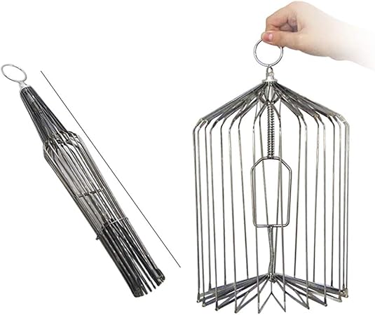 Amazon Com Enjoyer Magic Bird Cage Silver Steel Appearing Bird Cage Magic Tricks Magician Props Stage Illusions Magic Gimmick Small Size Toys Games