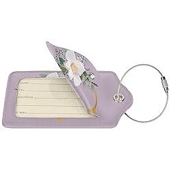 2 PCS Flower Lette G Luggage Tag for Suitcases