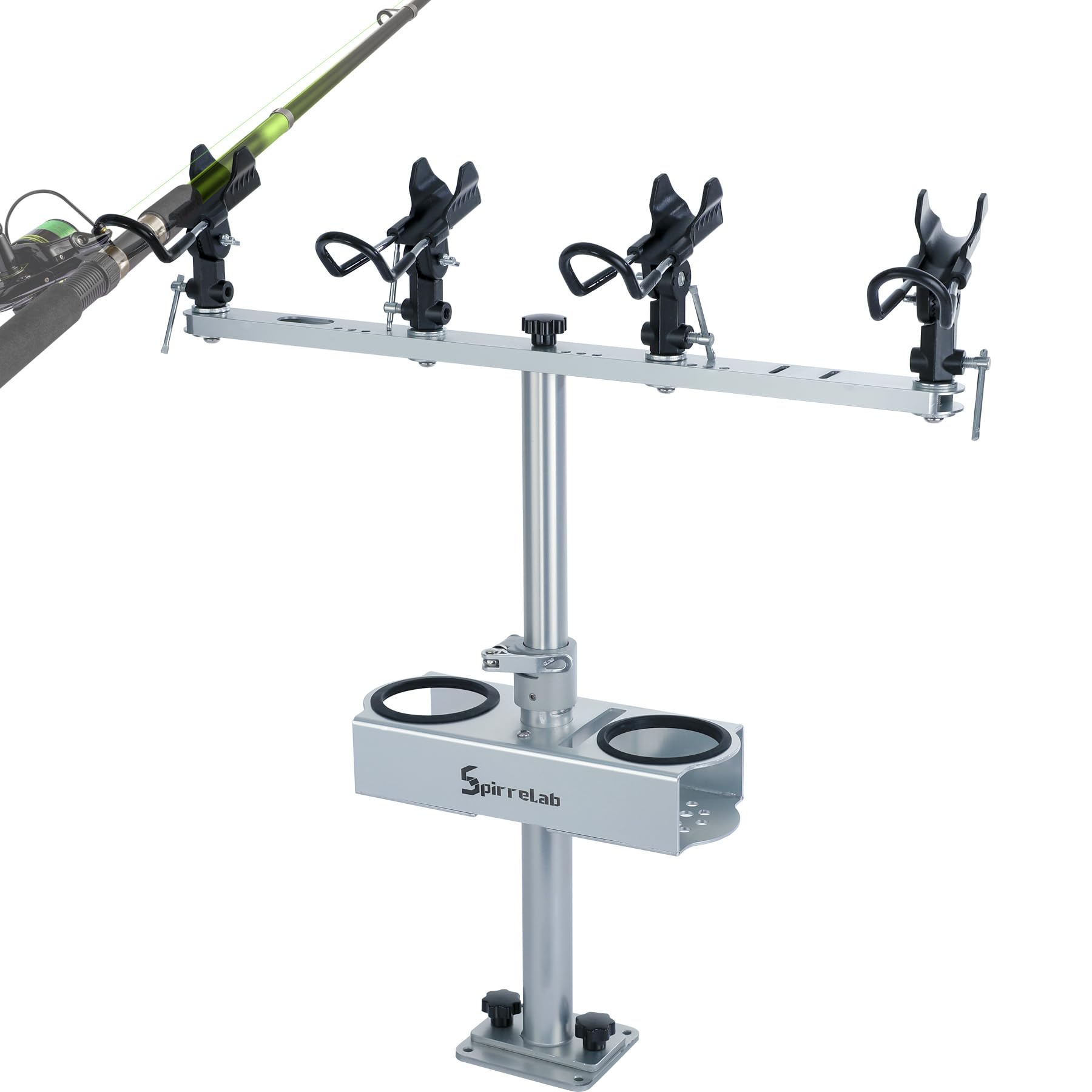 Spirrelab Spider Fishing Rod Holders for Boat Aluminum Crappie Large, Silver | eBay Spirrelab Spider Fishing Rod Holders for Boat Aluminum Crappie Large, Silver | eBay