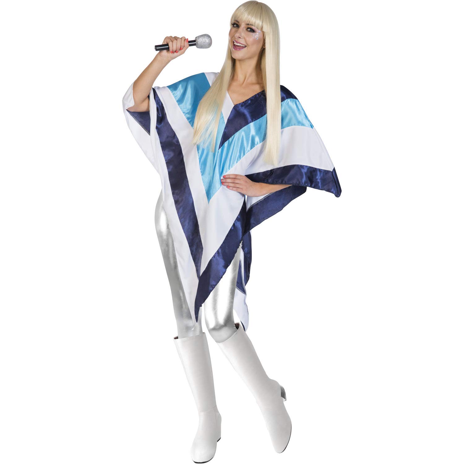 amscan 9908310 - Women's 1970's Disco Poncho Adults Festival Fancy Dress Costume - One Size