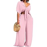 SeNight Womens Tracksuit Set Two Piece Sweatsuits Outfits Long Sleeve Ribbed Zip Up Crop Top Skinny Long Pants Set