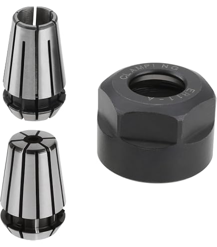 ER11 Spring Collet & Clamping Nut Set – 1/8 Inch AAA Precision, For CNC Engraving, Milling, And Lathe Tools