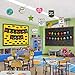 Blulu Welcome to Our Class Banner Classroom Decoration Back to School Bulletin Board Banner Welcome Chalkboard Bright Pennants with 50 Dry Eraser Cards and 80 Glue Point Dot for Teacher Supplies