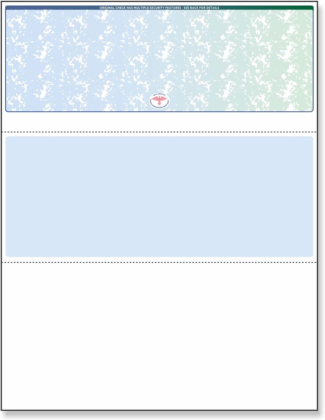 NextSecure Blank Check Stock for Laser/Ink-Jet, 500 Sheets Per Pack (Blue/Green Prismatic Top) : Office Products