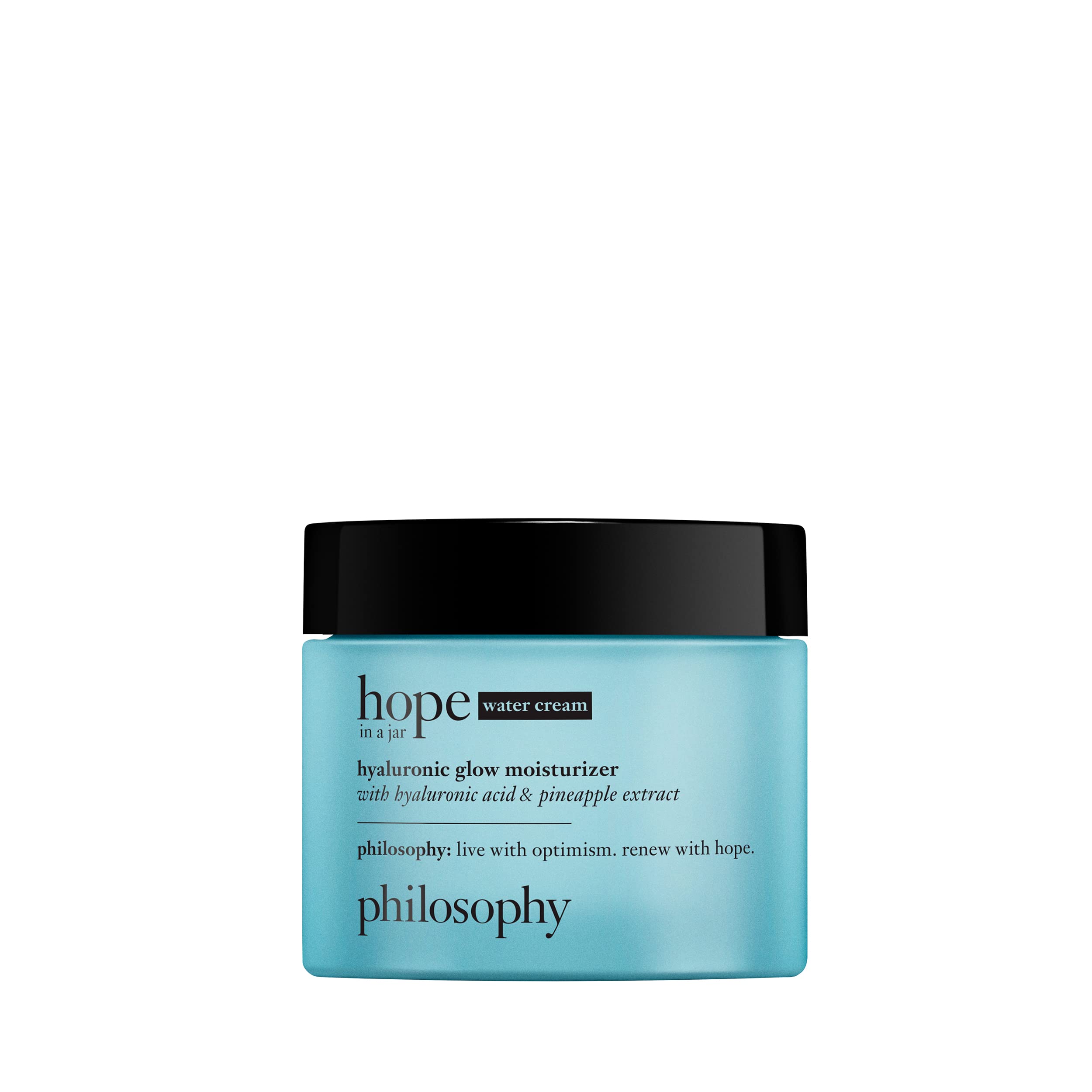 philosophy hope in a jar water cream 60ml, moisturiser with hyaluronic acid & pineapple extract, 72 hour hydration