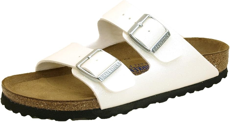 Amazon ビルケンシュトック Arizona アリゾナ 白 ラメ サンダル レディース 36 23cm Birkenstock ビルケンシュトック ファッションサンダル