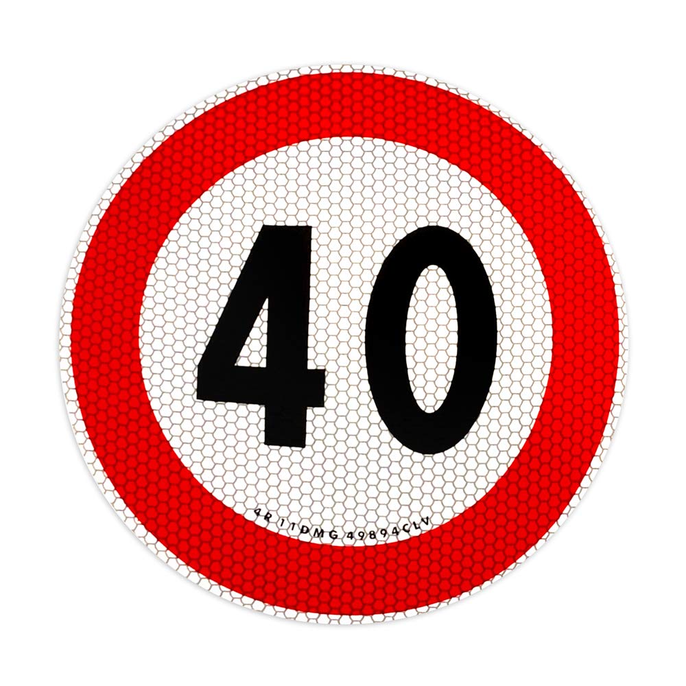 Quattroerre Sticker Speed Limit 40 km/h EU, Approved