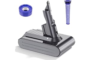 Uionvot 21.6V 7000mAh Replace for Dyson V7 Battery Replacement Compatible with SV11 229687 225403 V7 Motorhead V7 Animal V7 Absolute/Fluffy/Trigger/Allergy/Mattress Vacuum Cleaner, 2 Filters Included