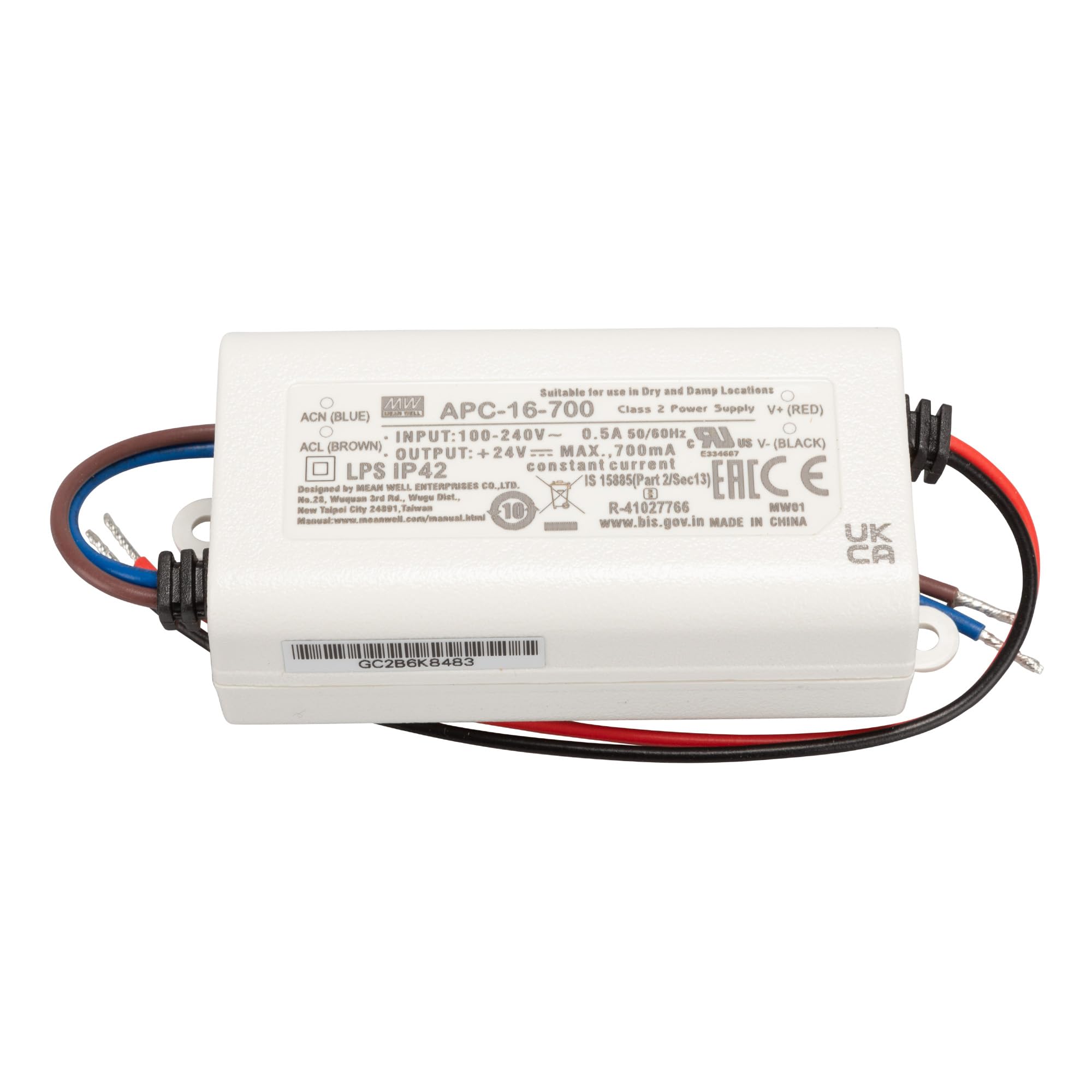 Mean Well APC-16-700 AC-DC Single Output LED Driver, Constant Current