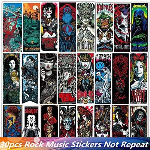 Punk Rock Band Music Style Stickers For Luggage Laptop Diy Poster Motorcycle Decals Stickers Waterproof Skateboard Toy 30pcs/lot