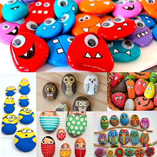 BigOtters Painting Rocks, 20 Rocks for Painting Kindness Rocks Range from About 2 to 3 inches, About 3.7 pounds of Rocks(Dark Gray)